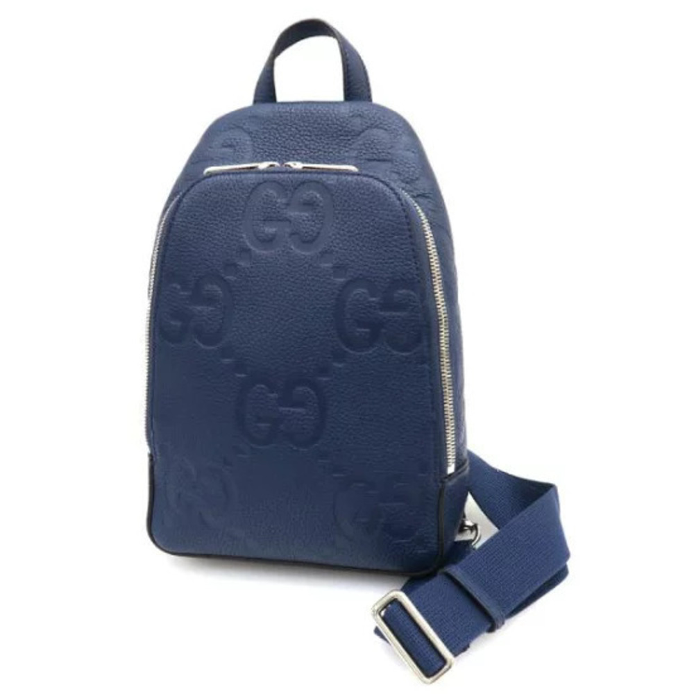 Gucci Jumbo GG Sling Bag blue leather